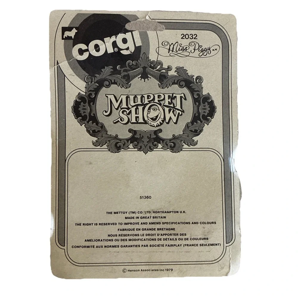 Corgi Miss‎ Piggy Die-Cast Car The Muppet Show 2032 Vintage 1979 *box damage